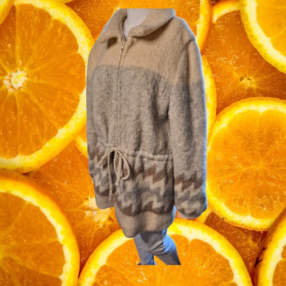 Woolmark Women's Cream Pure Wool Lined Full Zip‎ Lined Jacket Size M